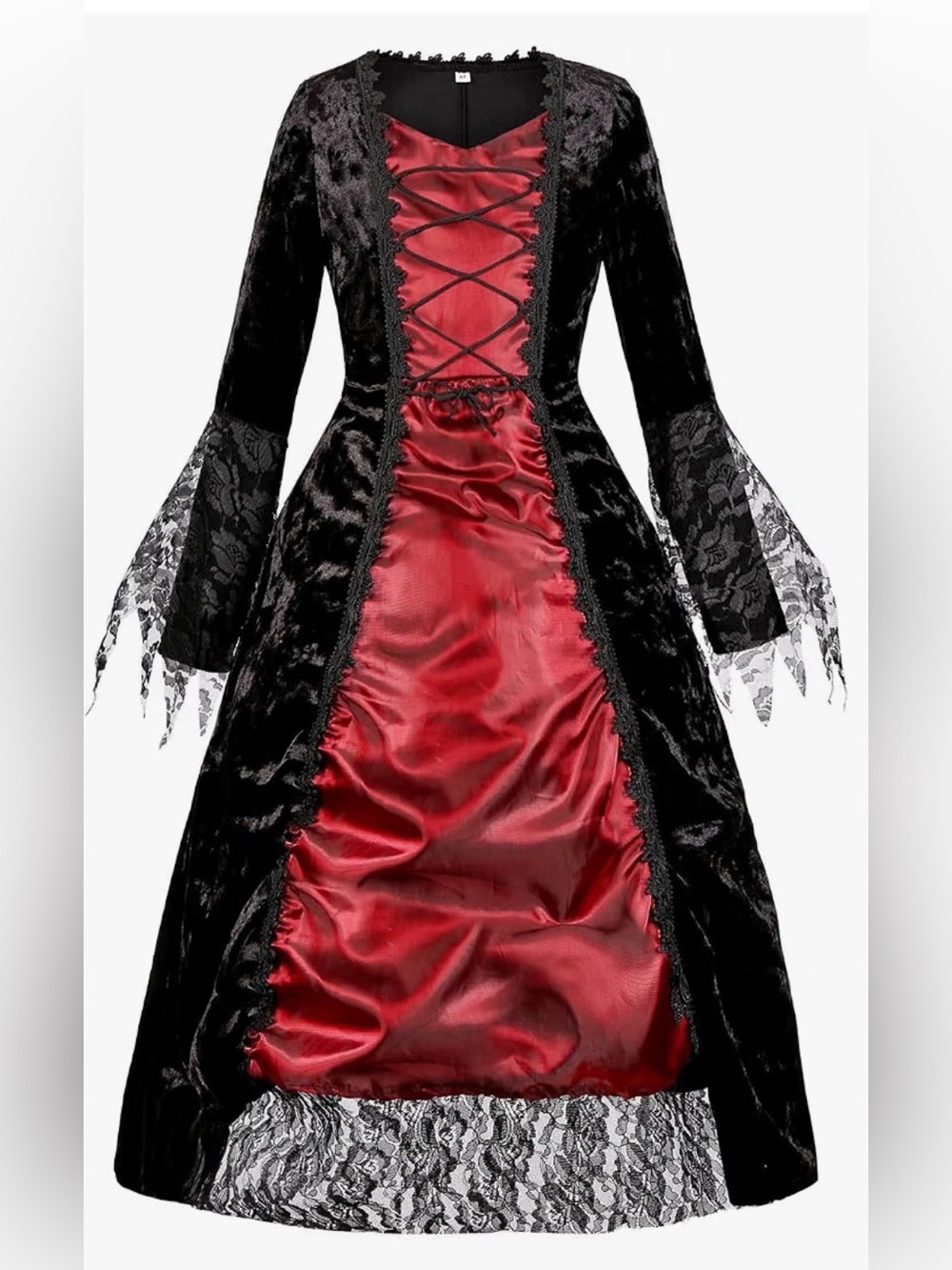 Royal Vampire Costume with Soft Breathable Skin-friendly Dress
